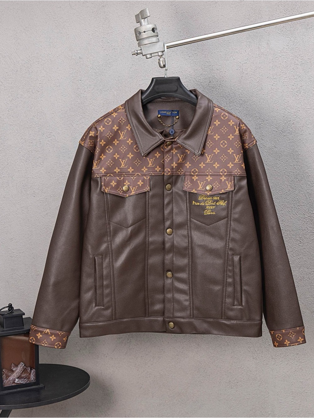 Louis Vuitton Brown Monogram Leather Jacket
